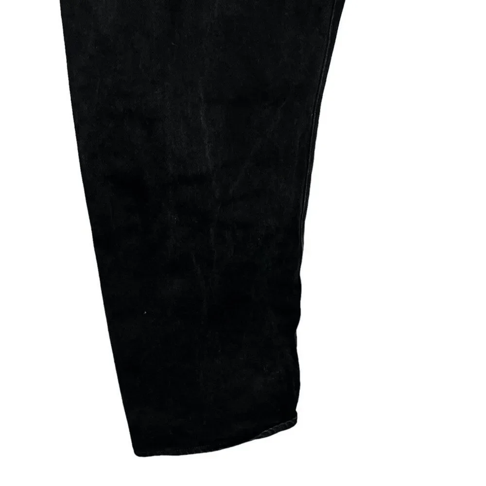 Levis Levi Strauss 501 Mens Black Button Fly Red Tab Straight Leg Jeans 40 x 30